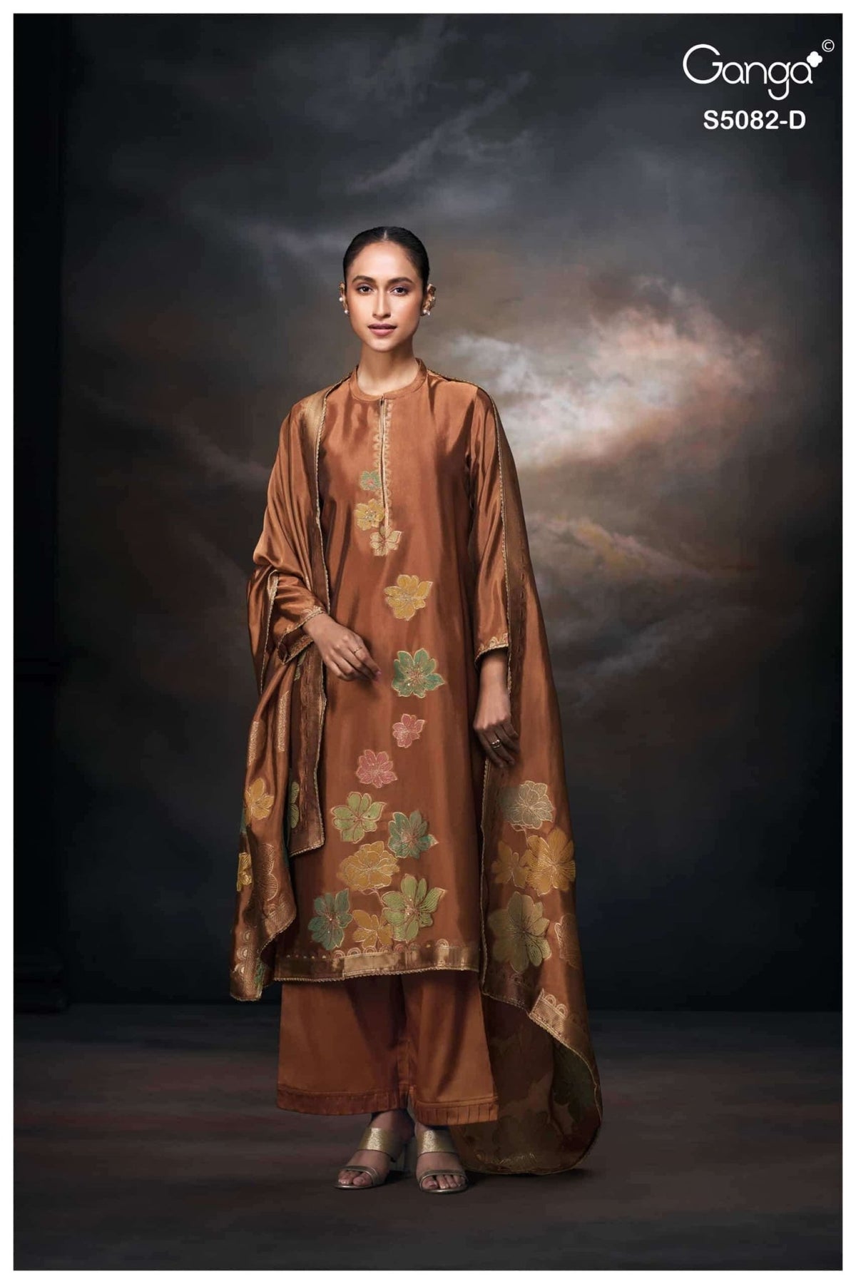 Ganga Fashion Phiona 5082 Pure Viscose Woven Silk Jacquard Dress Material - Amrah Wholesale