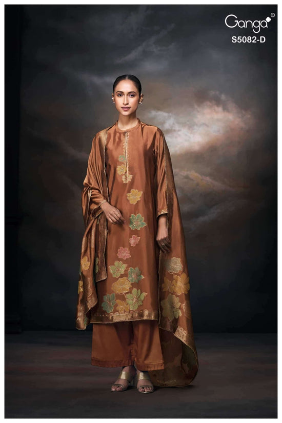 Ganga Fashion Phiona 5082 Pure Viscose Woven Silk Jacquard Dress Material - Amrah Wholesale