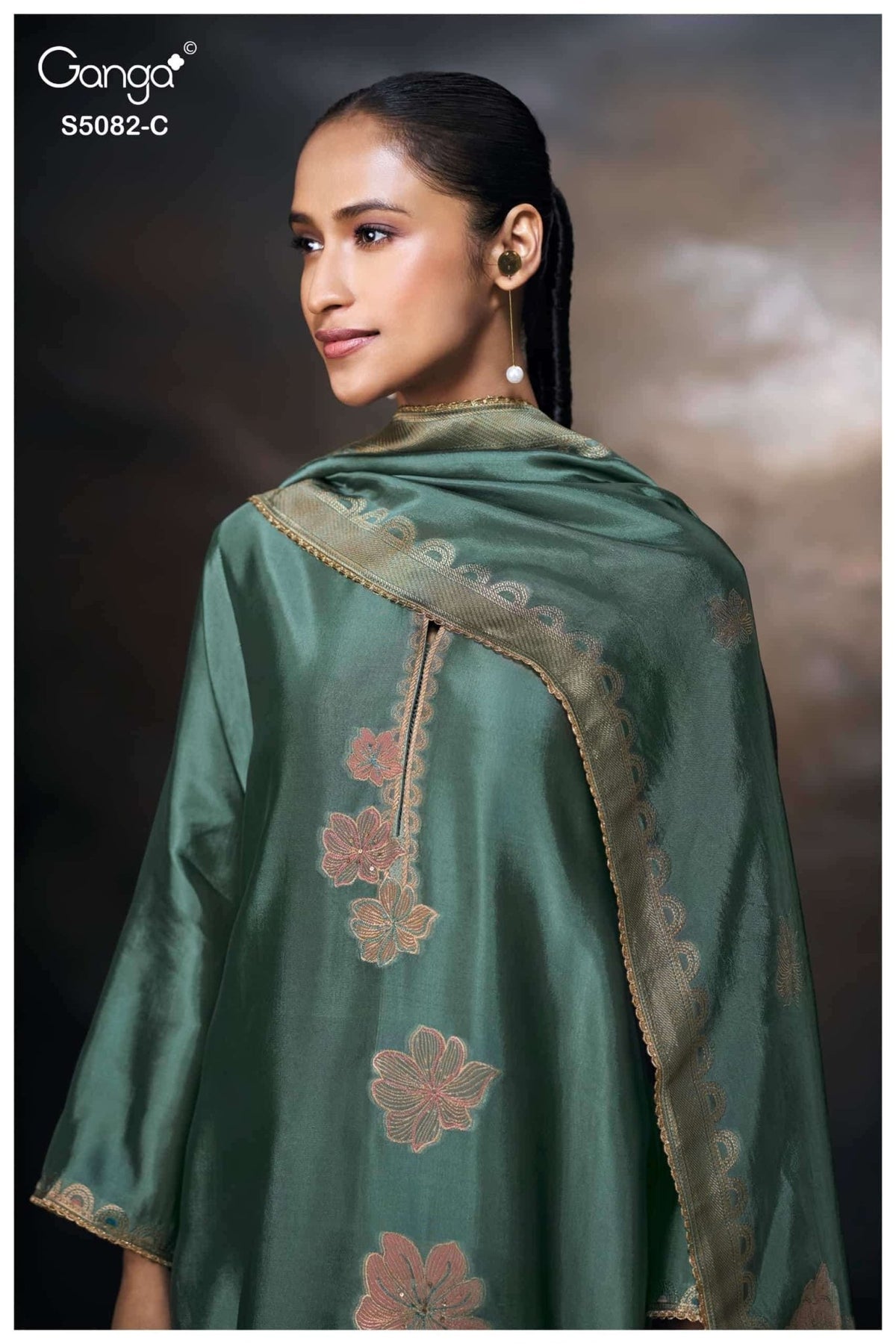 Ganga Fashion Phiona 5082 Pure Viscose Woven Silk Jacquard Dress Material - Amrah Wholesale