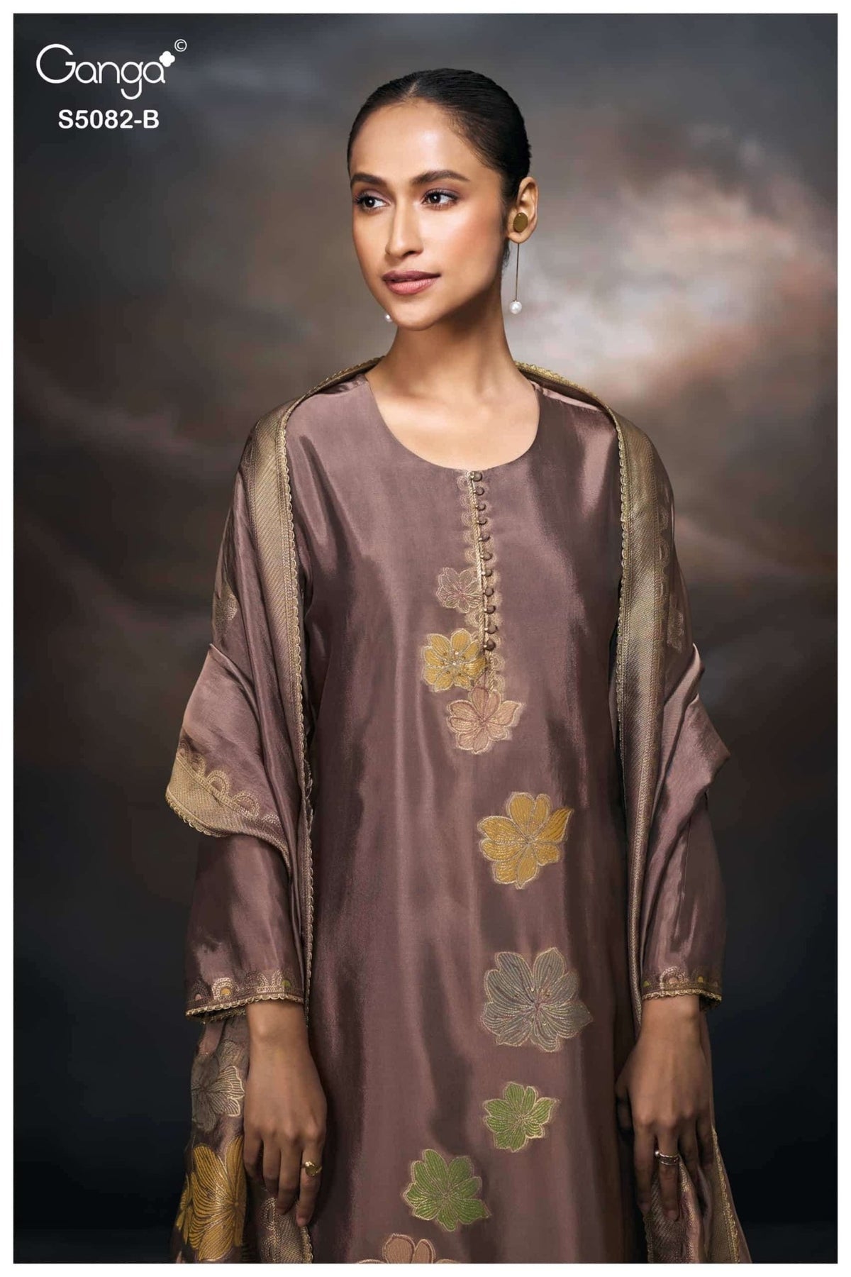 Ganga Fashion Phiona 5082 Pure Viscose Woven Silk Jacquard Dress Material - Amrah Wholesale