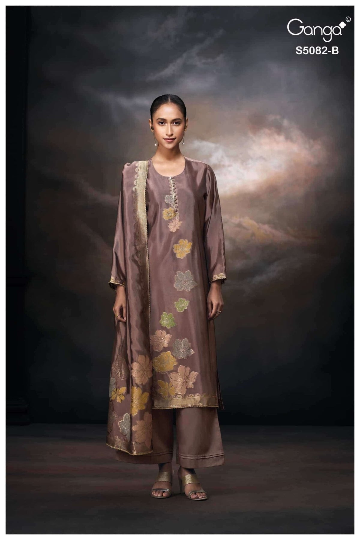Ganga Fashion Phiona 5082 Pure Viscose Woven Silk Jacquard Dress Material - Amrah Wholesale