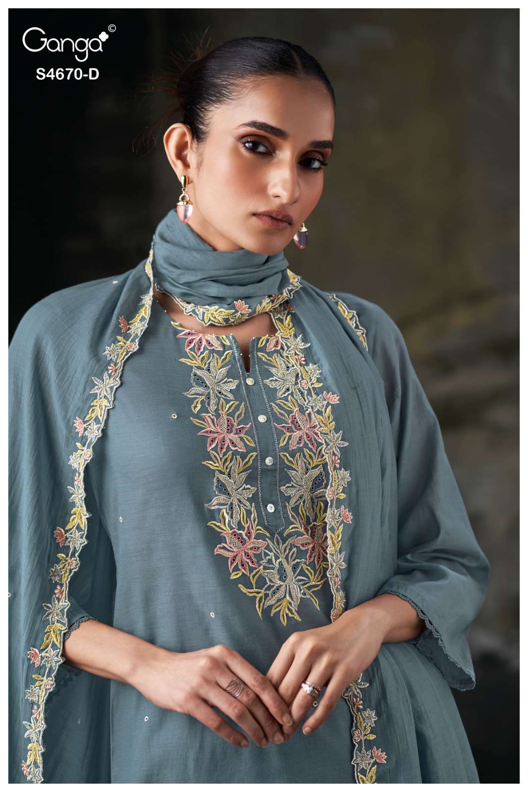 Ganga Fashion Piyasha 4670 Dress Material Wholesale Catalogue - Amrah Wholesale