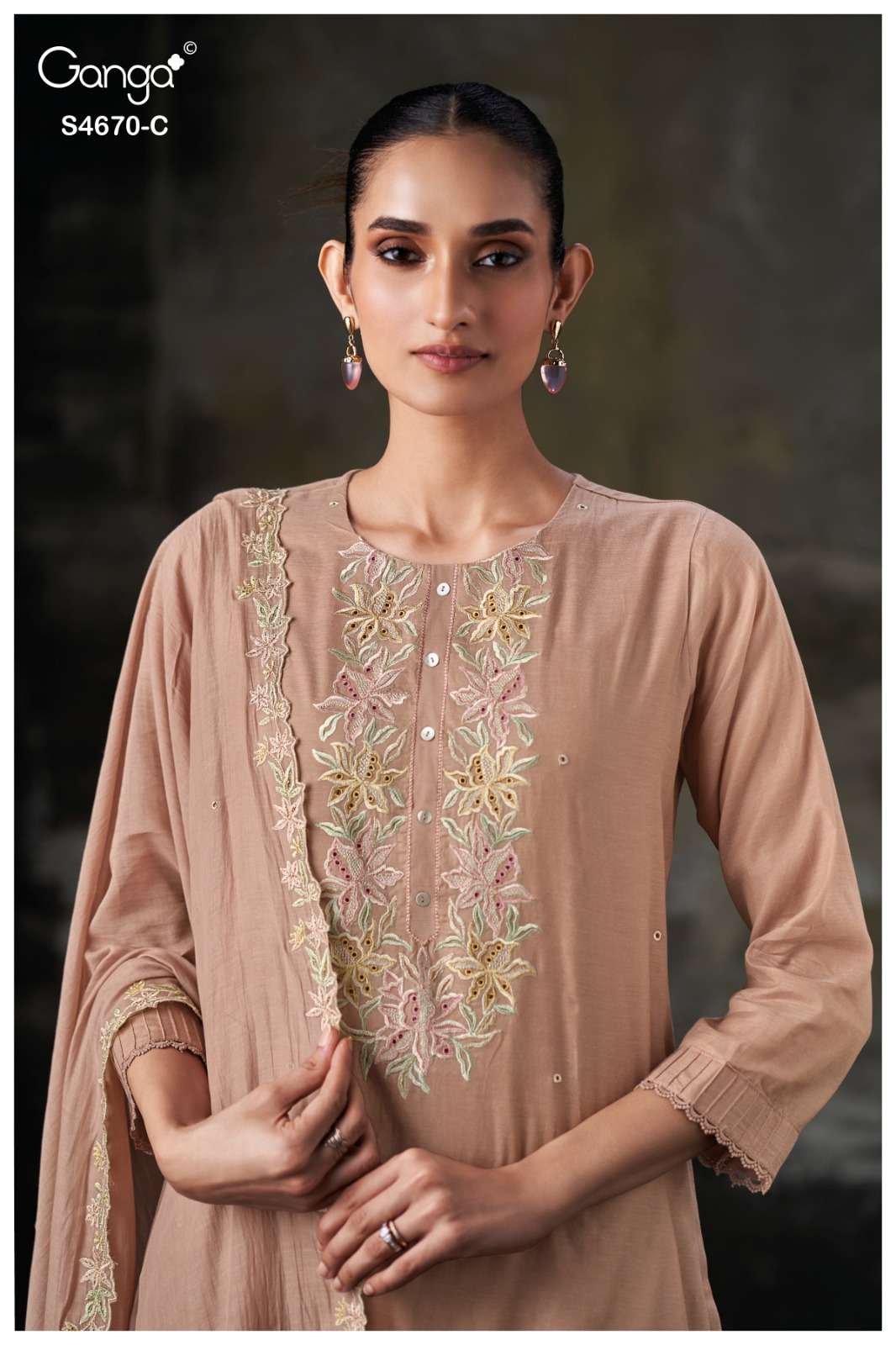 Ganga Fashion Piyasha 4670 Dress Material Wholesale Catalogue - Amrah Wholesale