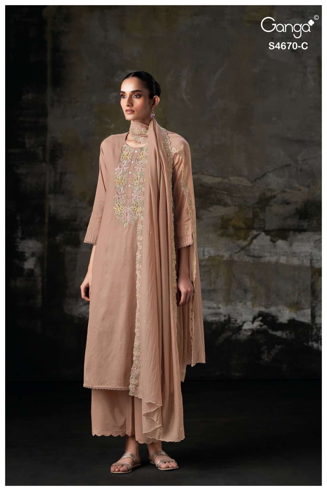 Ganga Fashion Piyasha 4670 Dress Material Wholesale Catalogue - Amrah Wholesale