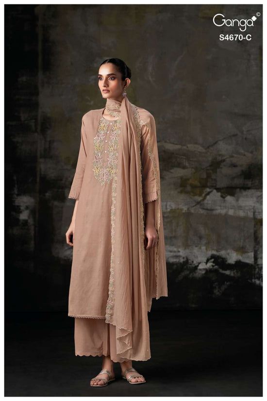 Ganga Fashion Piyasha 4670 Dress Material Wholesale Catalogue - Amrah Wholesale