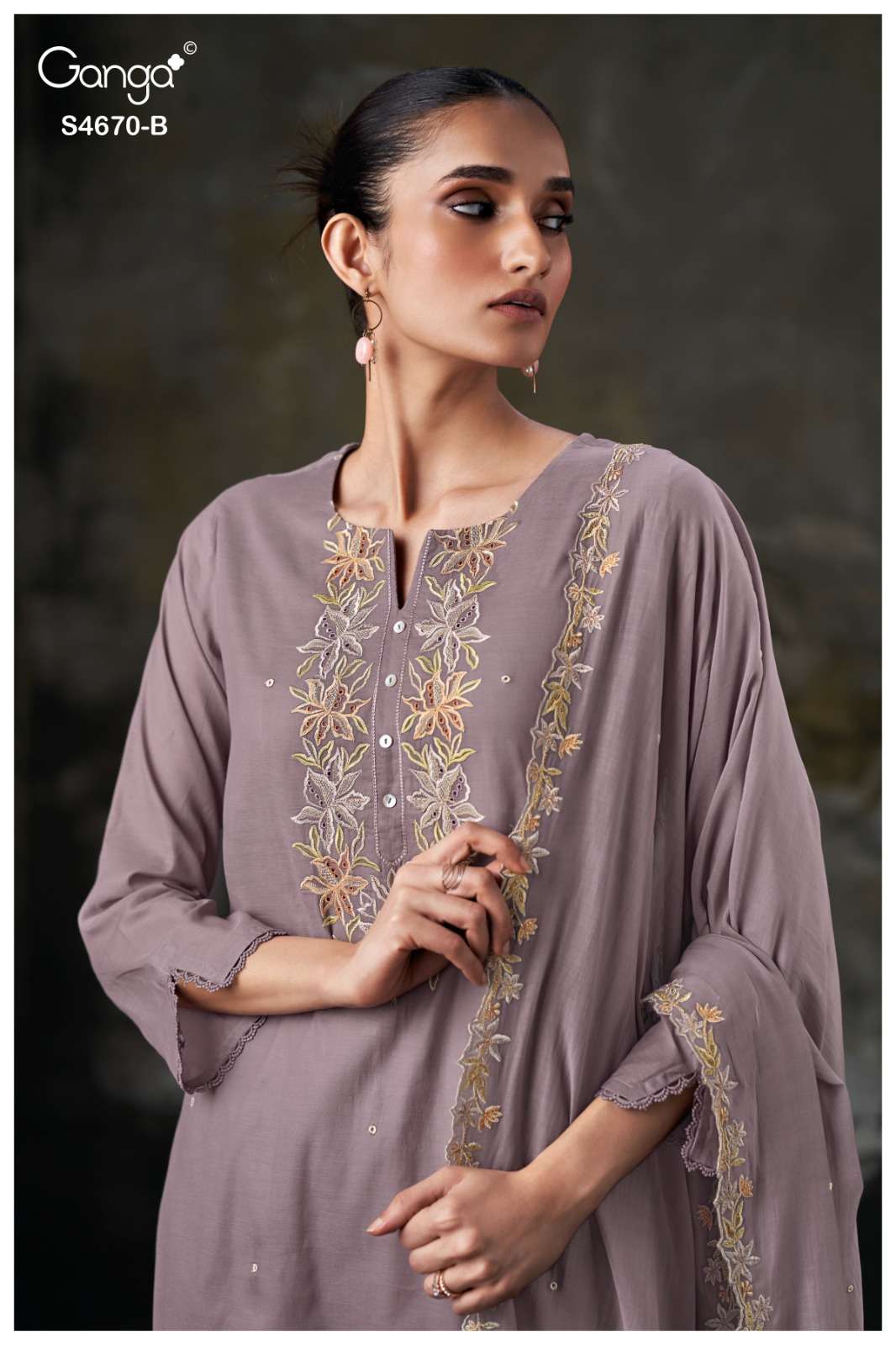 Ganga Fashion Piyasha 4670 Dress Material Wholesale Catalogue - Amrah Wholesale