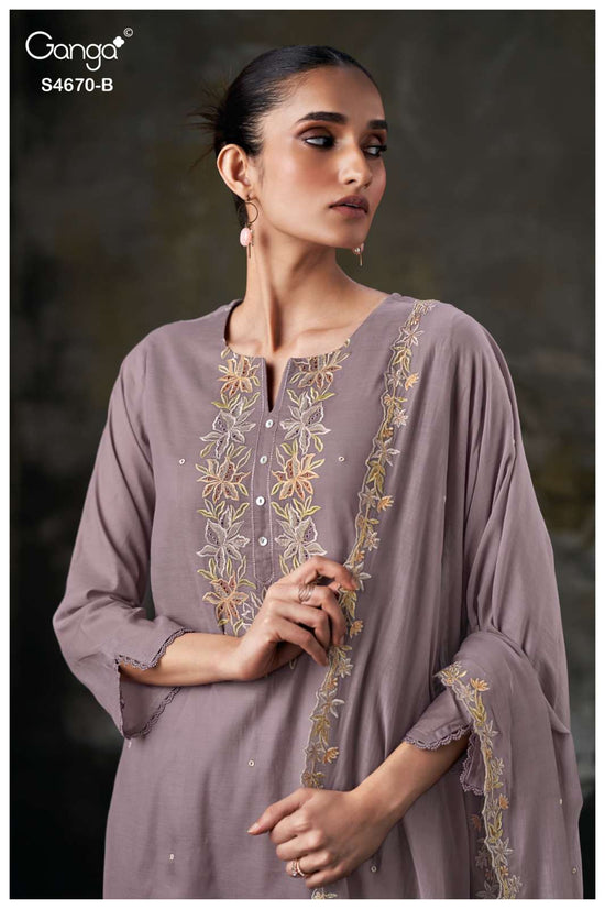 Ganga Fashion Piyasha 4670 Dress Material Wholesale Catalogue - Amrah Wholesale