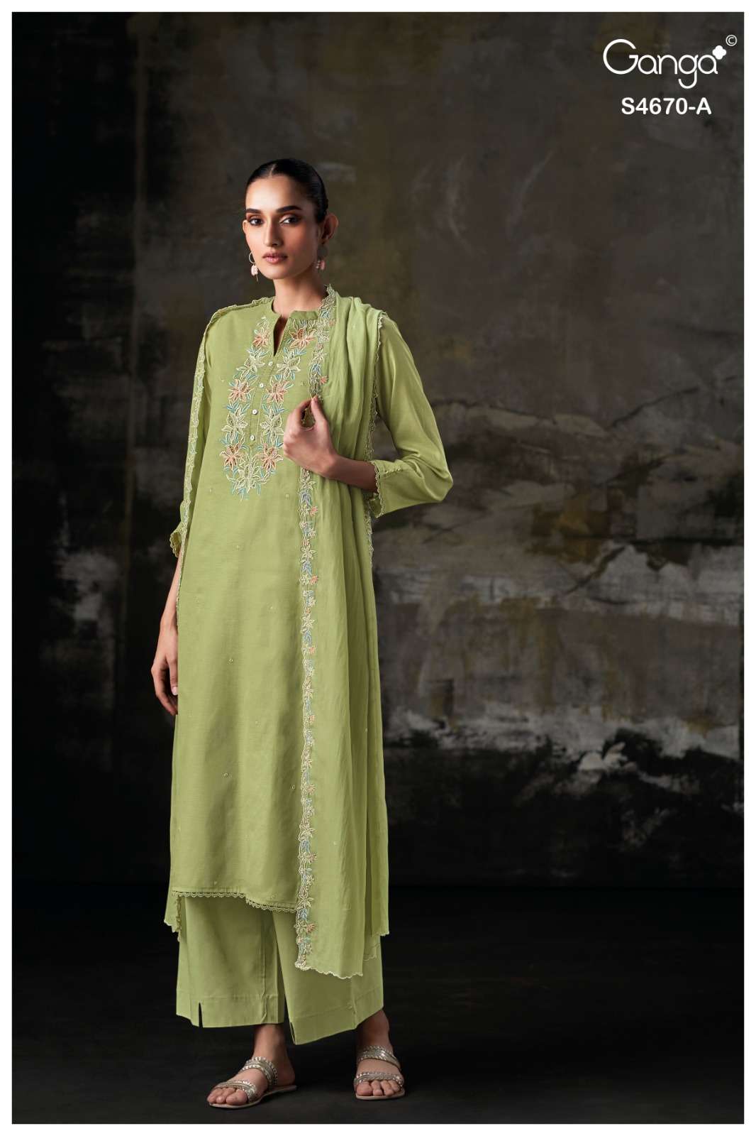 Ganga Fashion Piyasha 4670 Dress Material Wholesale Catalogue - Amrah Wholesale
