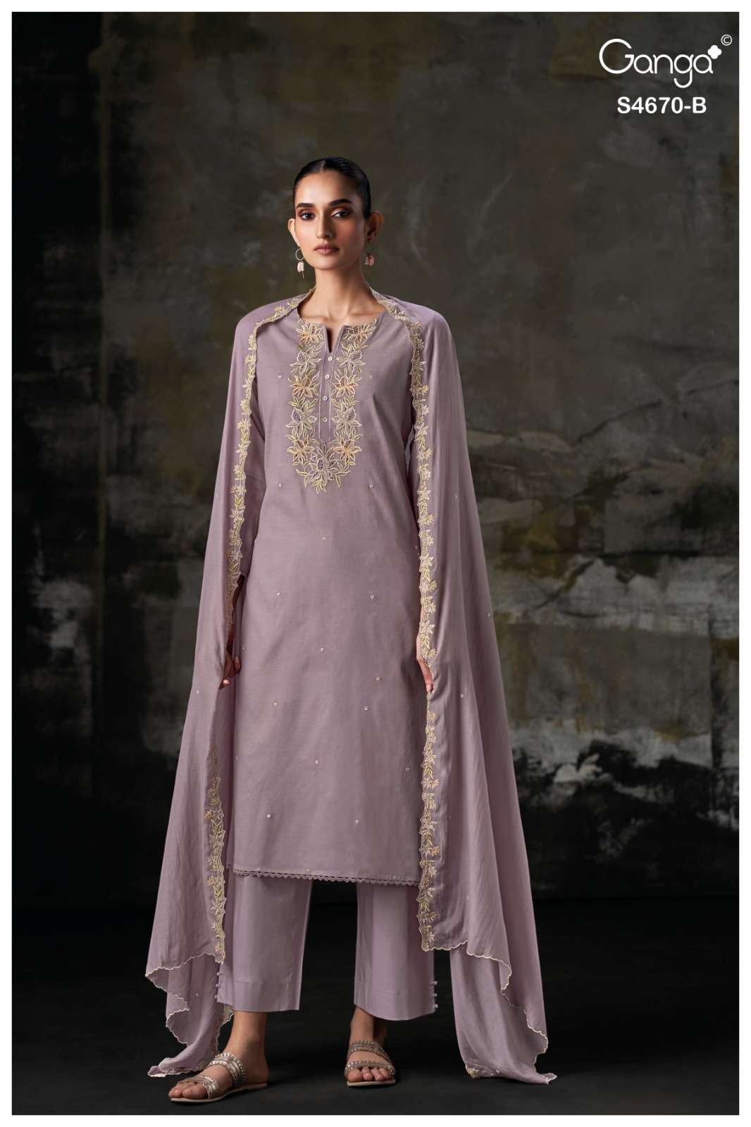 Ganga Fashion Piyasha 4670 Dress Material Wholesale Catalogue - Amrah Wholesale