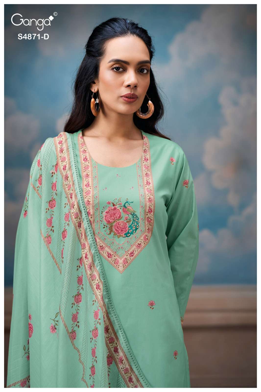 Ganga Fashion Pranati 4871 Premium Cotton Dress Material - Amrah Wholesale
