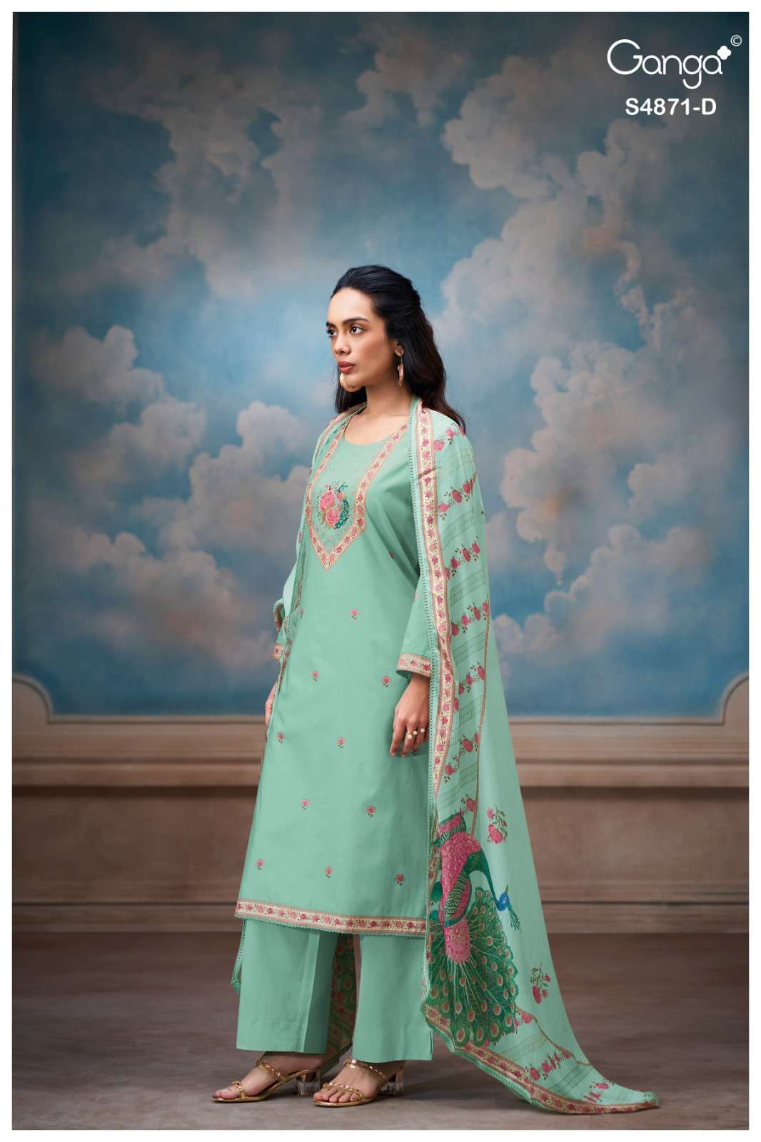 Ganga Fashion Pranati 4871 Premium Cotton Dress Material - Amrah Wholesale