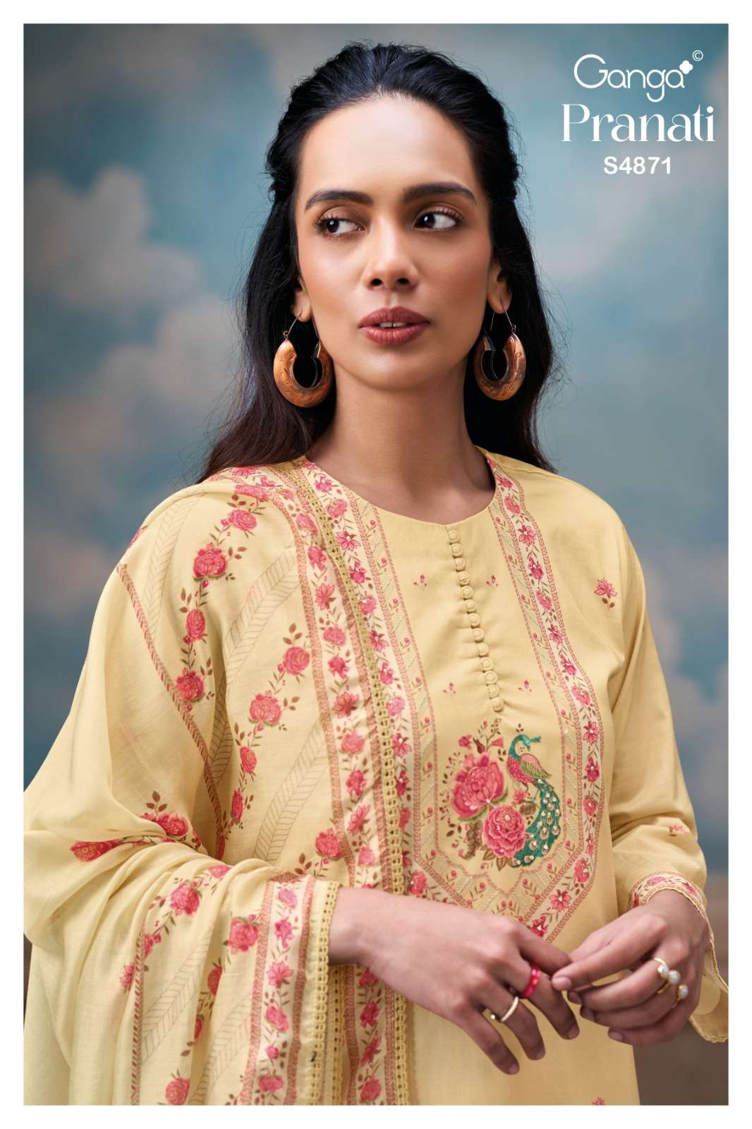 Ganga Fashion Pranati 4871 Premium Cotton Dress Material - Amrah Wholesale