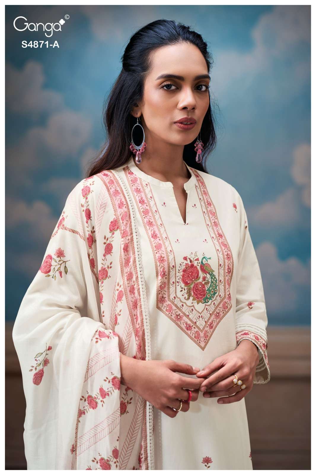 Ganga Fashion Pranati 4871 Premium Cotton Dress Material - Amrah Wholesale
