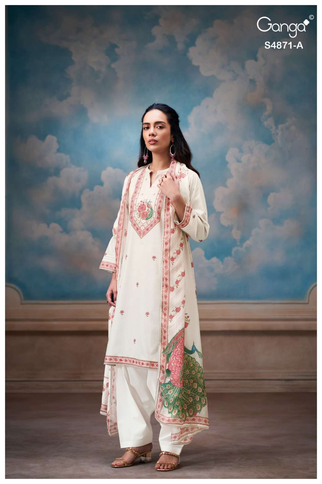Ganga Fashion Pranati 4871 Premium Cotton Dress Material - Amrah Wholesale