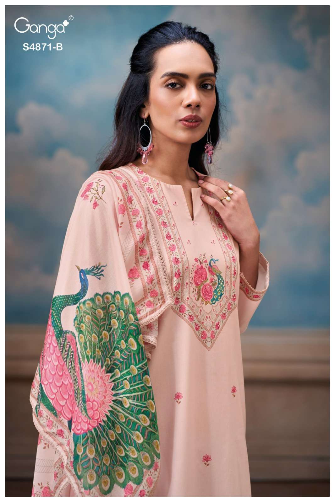 Ganga Fashion Pranati 4871 Premium Cotton Dress Material - Amrah Wholesale