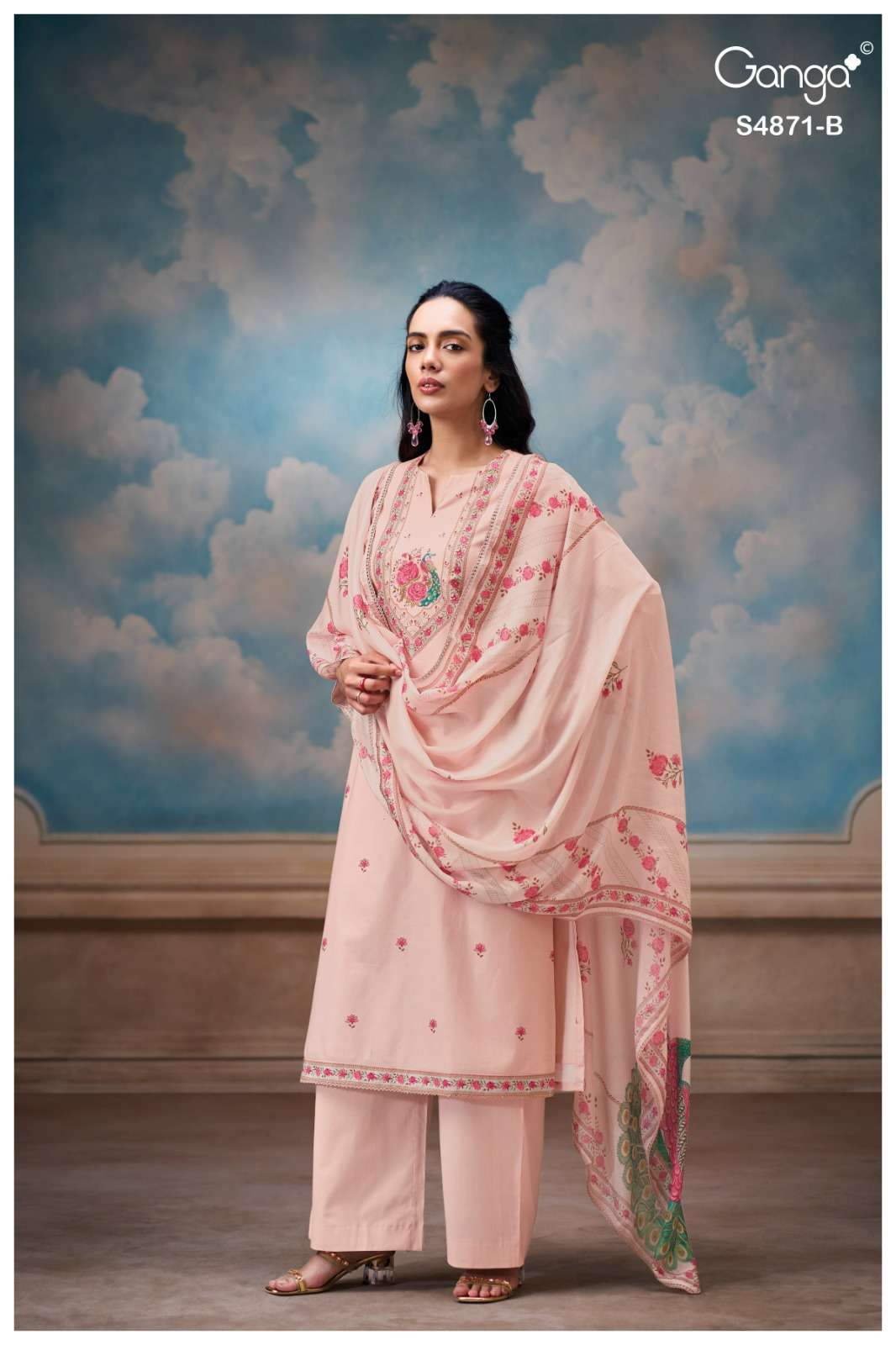 Ganga Fashion Pranati 4871 Premium Cotton Dress Material - Amrah Wholesale