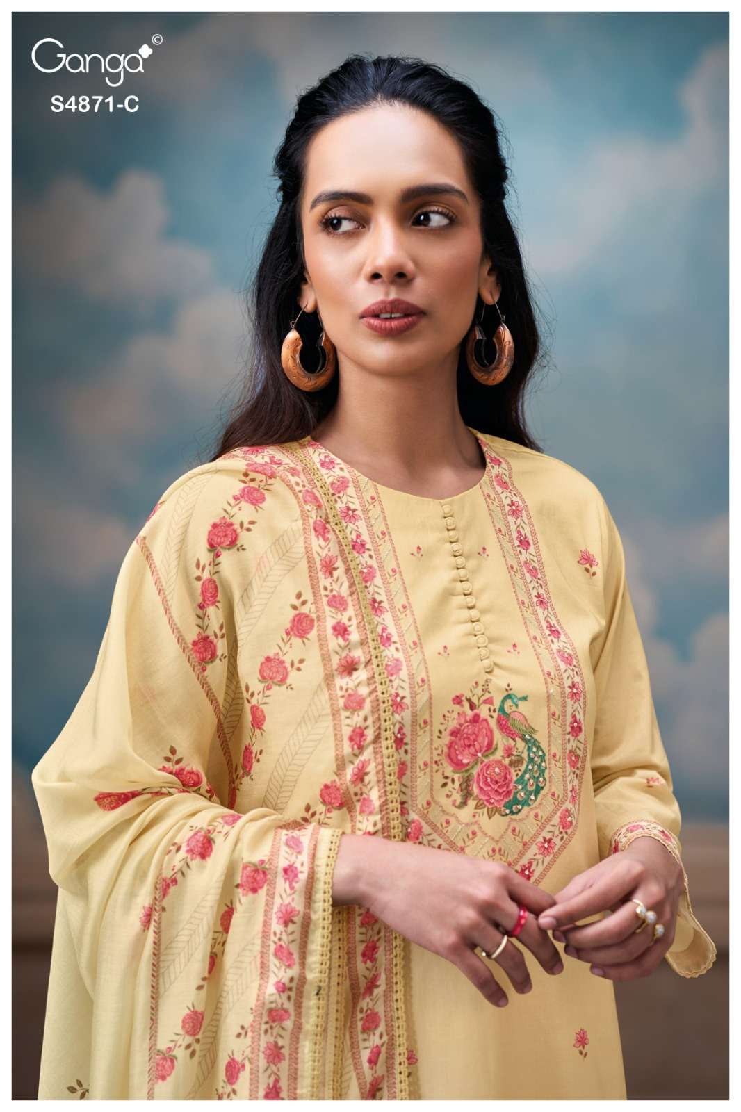 Ganga Fashion Pranati 4871 Premium Cotton Dress Material - Amrah Wholesale