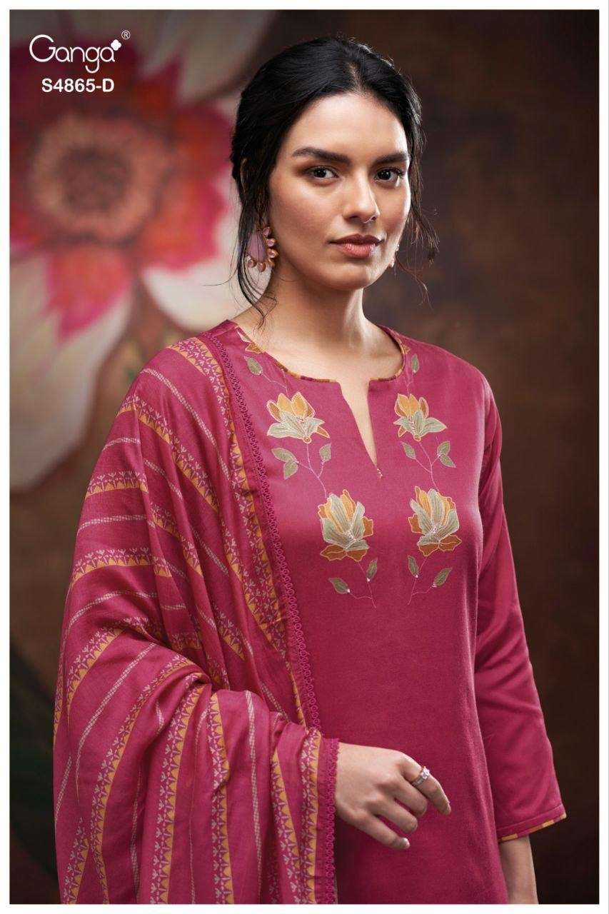 Ganga Fashion Pratika 4865 Premium Cotton Dress Material - Amrah Wholesale