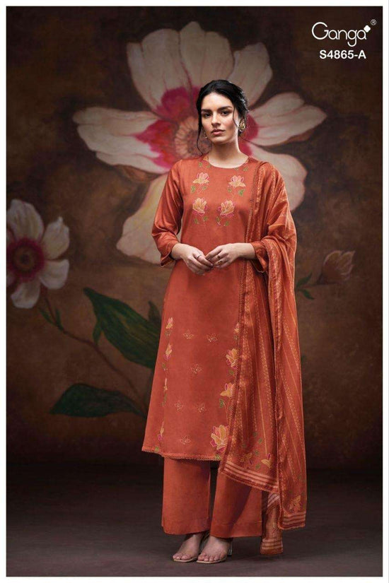 Ganga Fashion Pratika 4865 Premium Cotton Dress Material - Amrah Wholesale