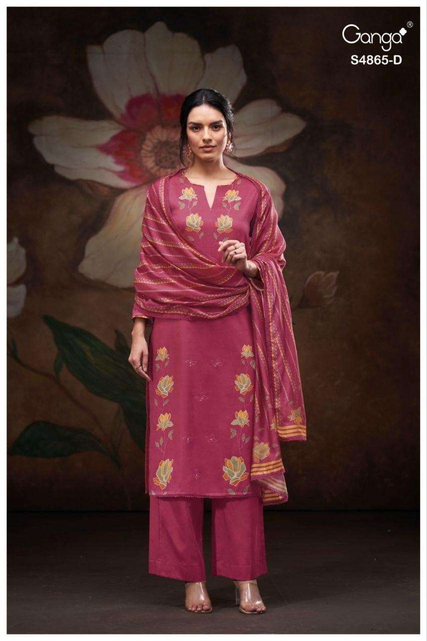 Ganga Fashion Pratika 4865 Premium Cotton Dress Material - Amrah Wholesale