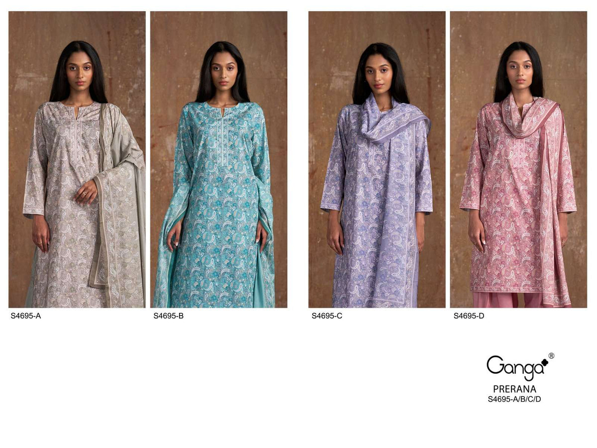 Ganga Fashion Prerana 4695 Salwar Suit Set Wholesale Catalogue - Amrah Wholesale