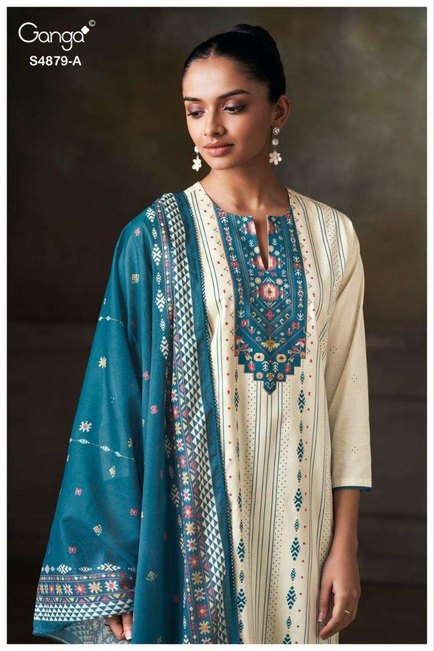 Ganga Fashion Pryael 4879 Premium Cotton Dress Material