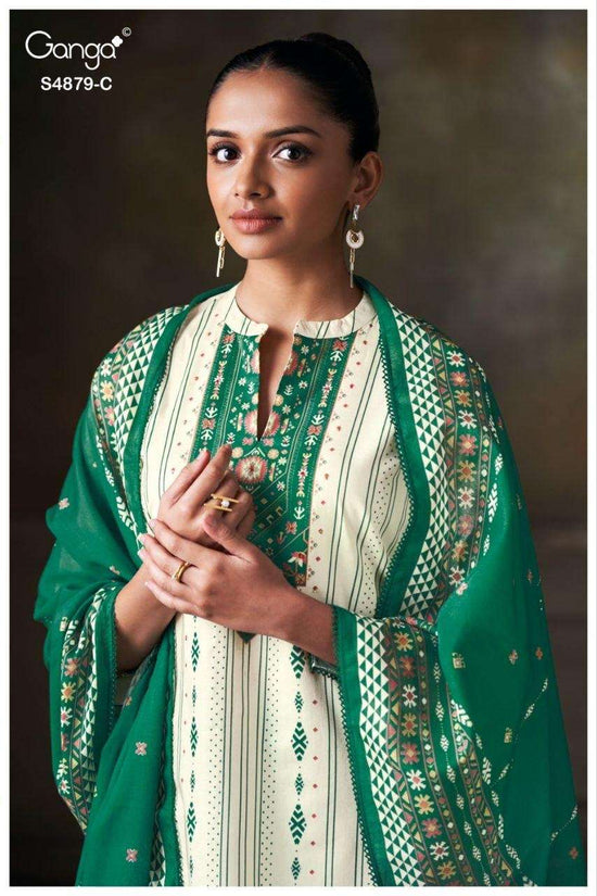 Ganga Fashion Pryael 4879 Premium Cotton Dress Material - Amrah Wholesale