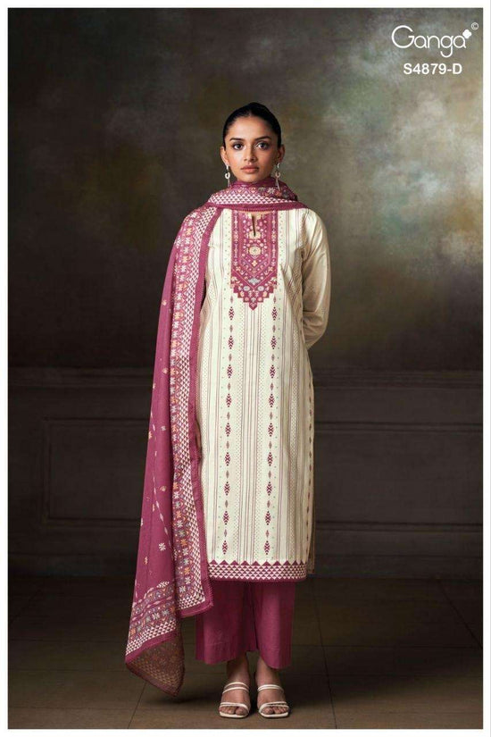 Ganga Fashion Pryael 4879 Premium Cotton Dress Material - Amrah Wholesale