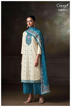 Ganga Fashion Pryael 4879 Premium Cotton Dress Material - Amrah Wholesale
