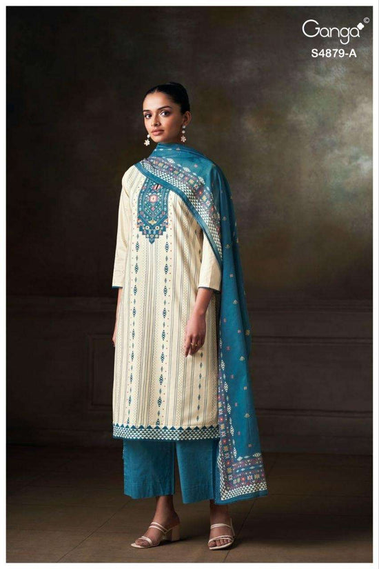 Ganga Fashion Pryael 4879 Premium Cotton Dress Material - Amrah Wholesale