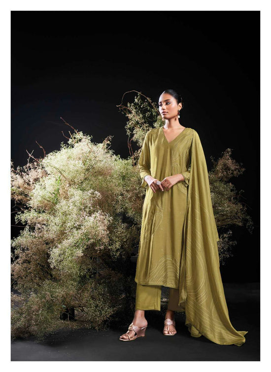 Ganga Fashion Qurini Premium Bemberg Silk Dress Material - Amrah Wholesale