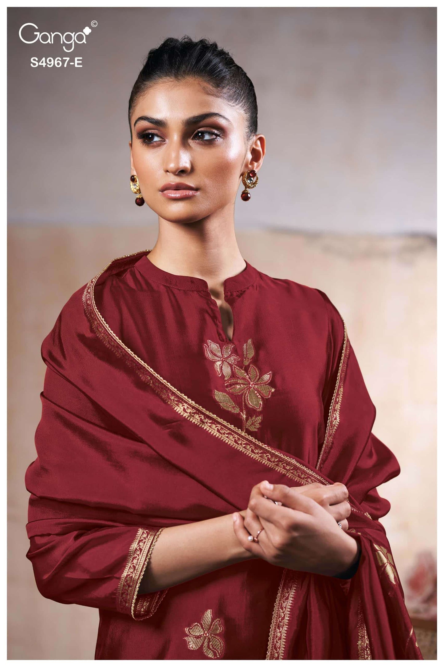 Ganga Fashion Raashii 4967 Premium Woven Silk Dress Material Wholesale Price