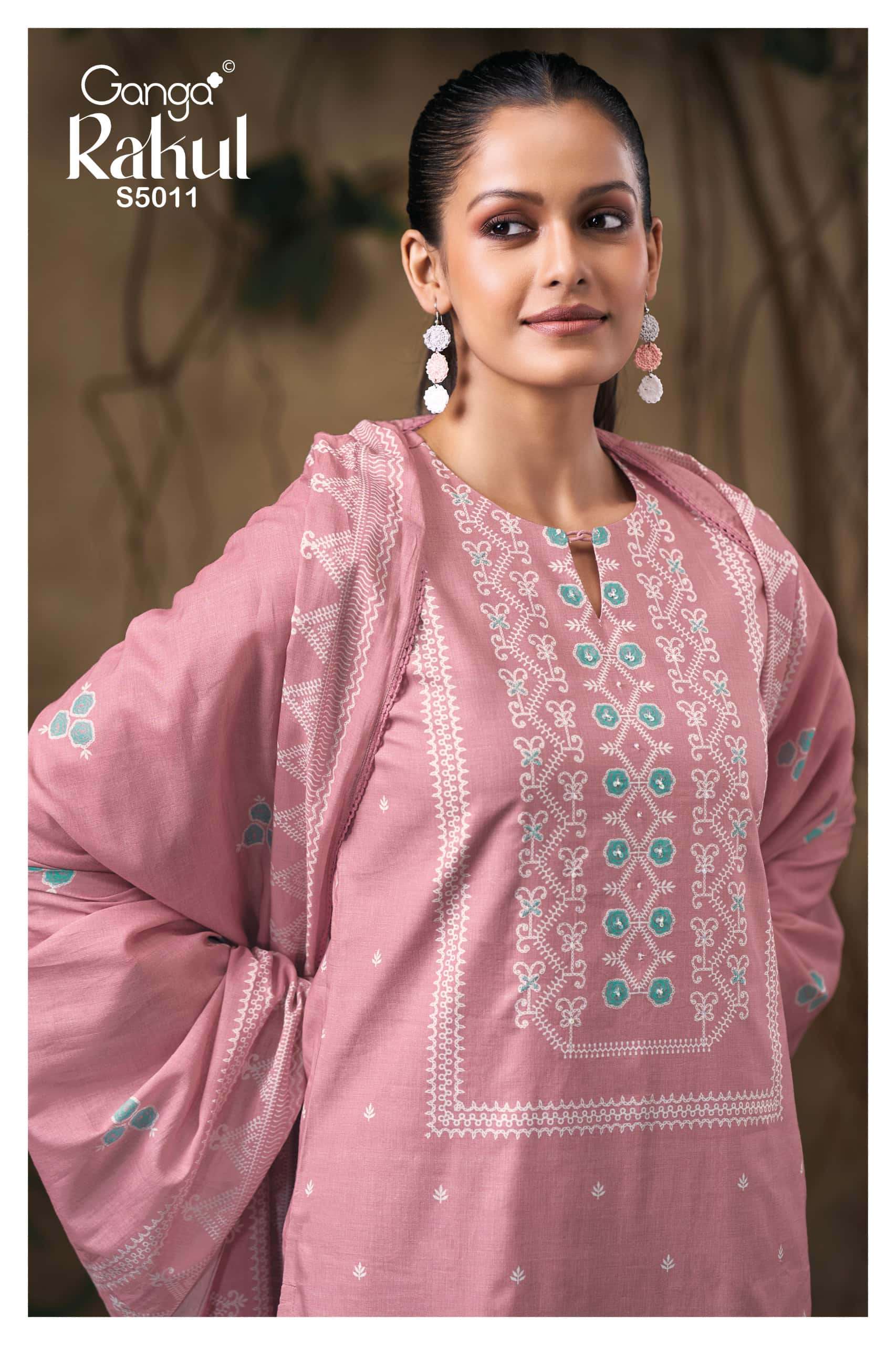 Ganga Fashion Rakul 5011 Premium Cotton Dress Material