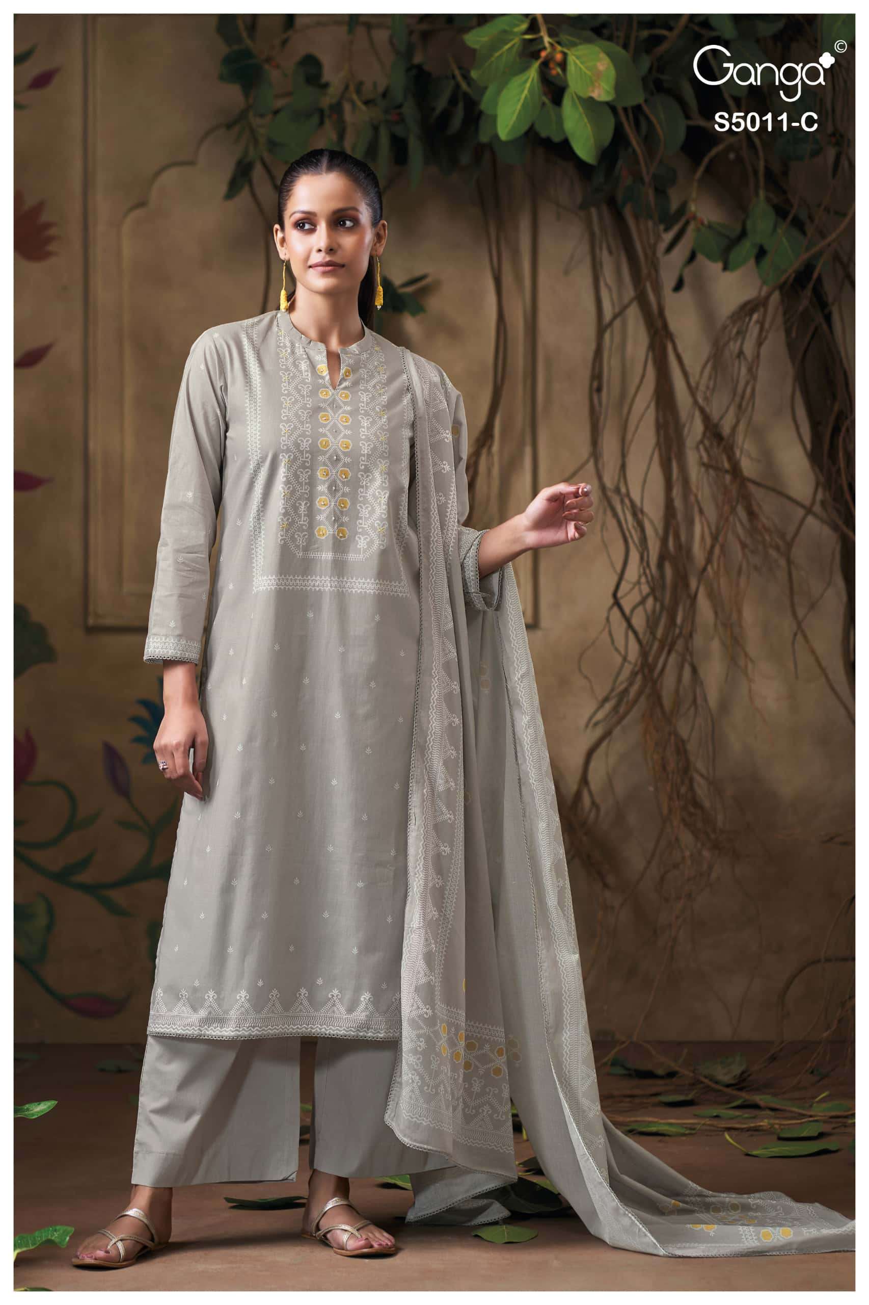 Ganga Fashion Rakul 5011 Premium Cotton Dress Material