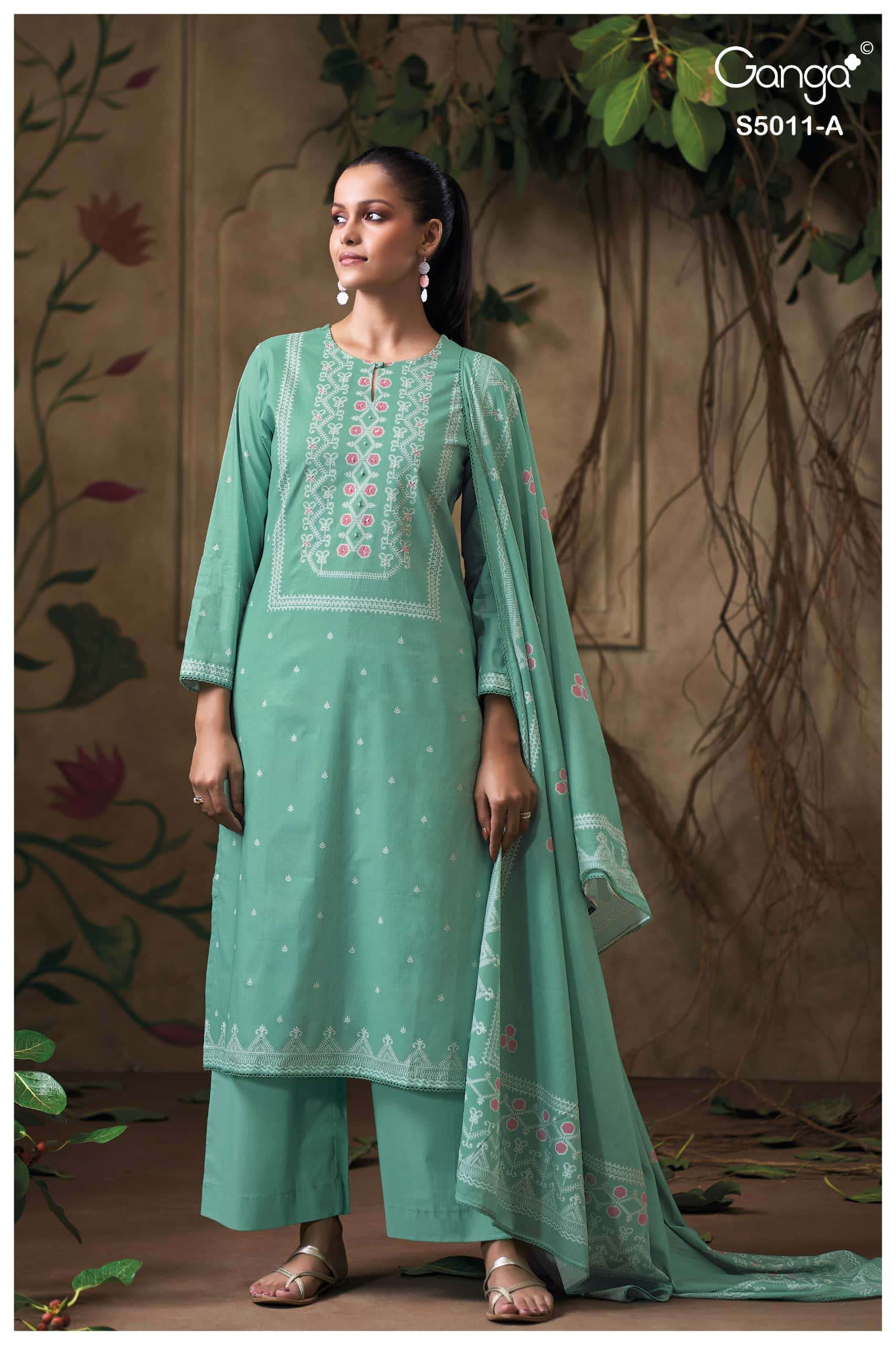 Ganga Fashion Rakul 5011 Premium Cotton Dress Material