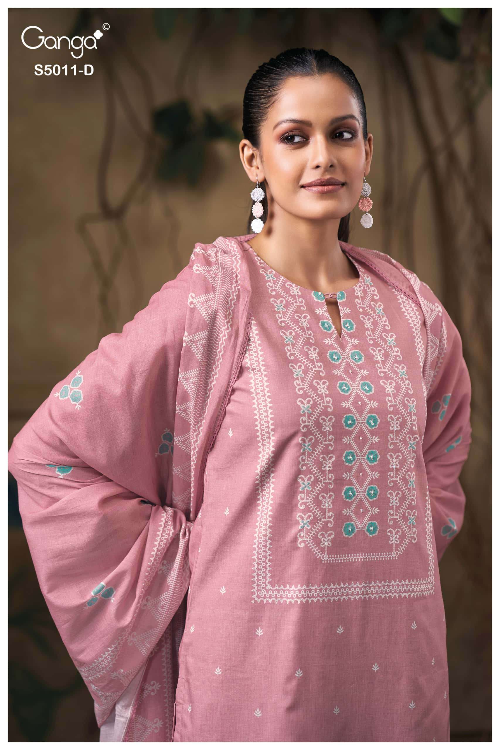 Ganga Fashion Rakul 5011 Premium Cotton Dress Material