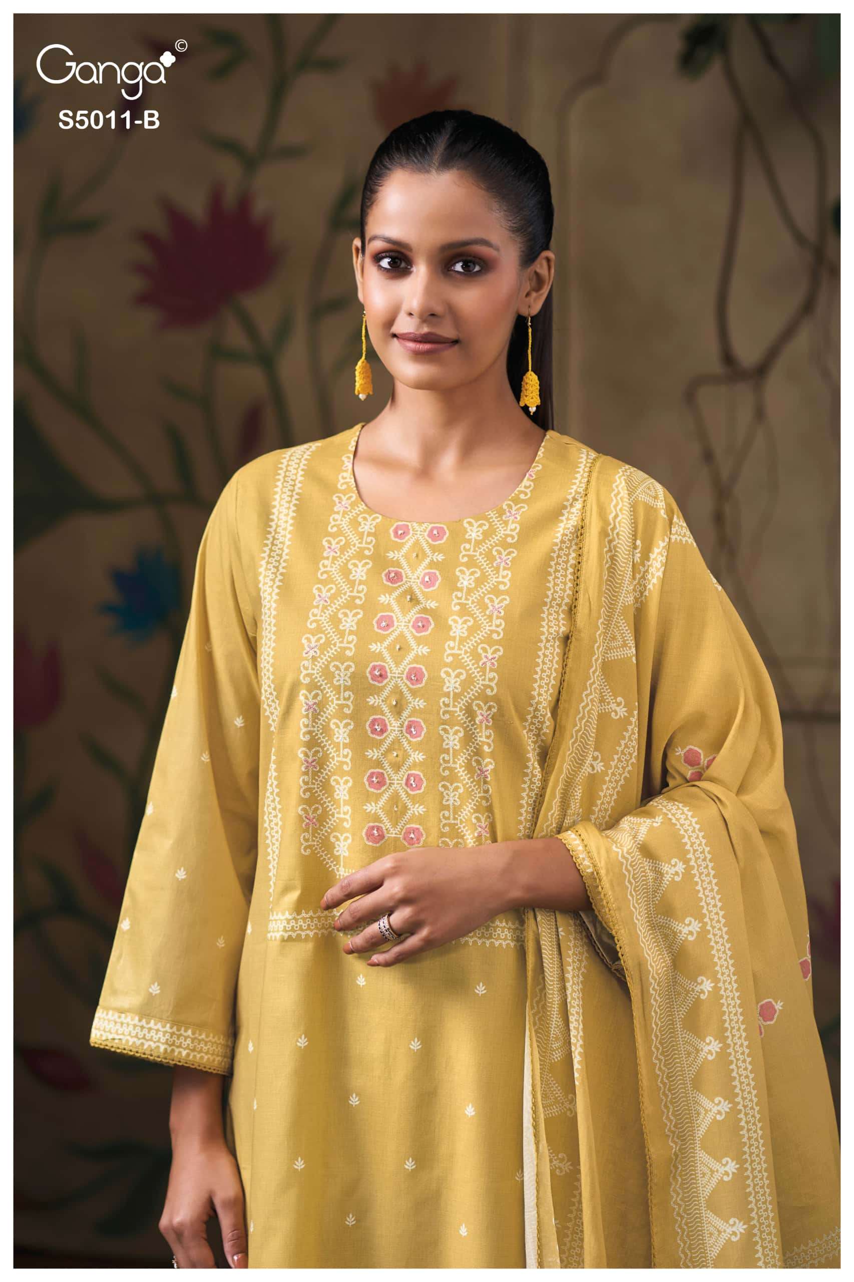 Ganga Fashion Rakul 5011 Premium Cotton Dress Material