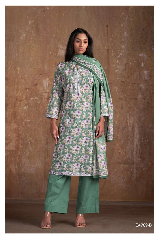 Ganga Fashion Ravina 4709 Dress Material Wholesale Catalogue - Amrah Wholesale