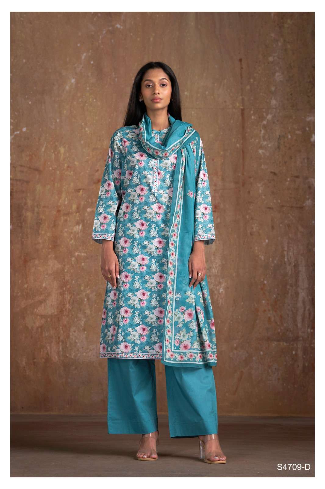 Ganga Fashion Ravina 4709 Dress Material Wholesale Catalogue - Amrah Wholesale
