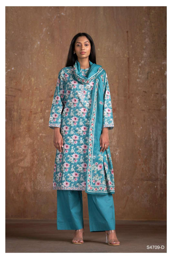 Ganga Fashion Ravina 4709 Dress Material Wholesale Catalogue - Amrah Wholesale