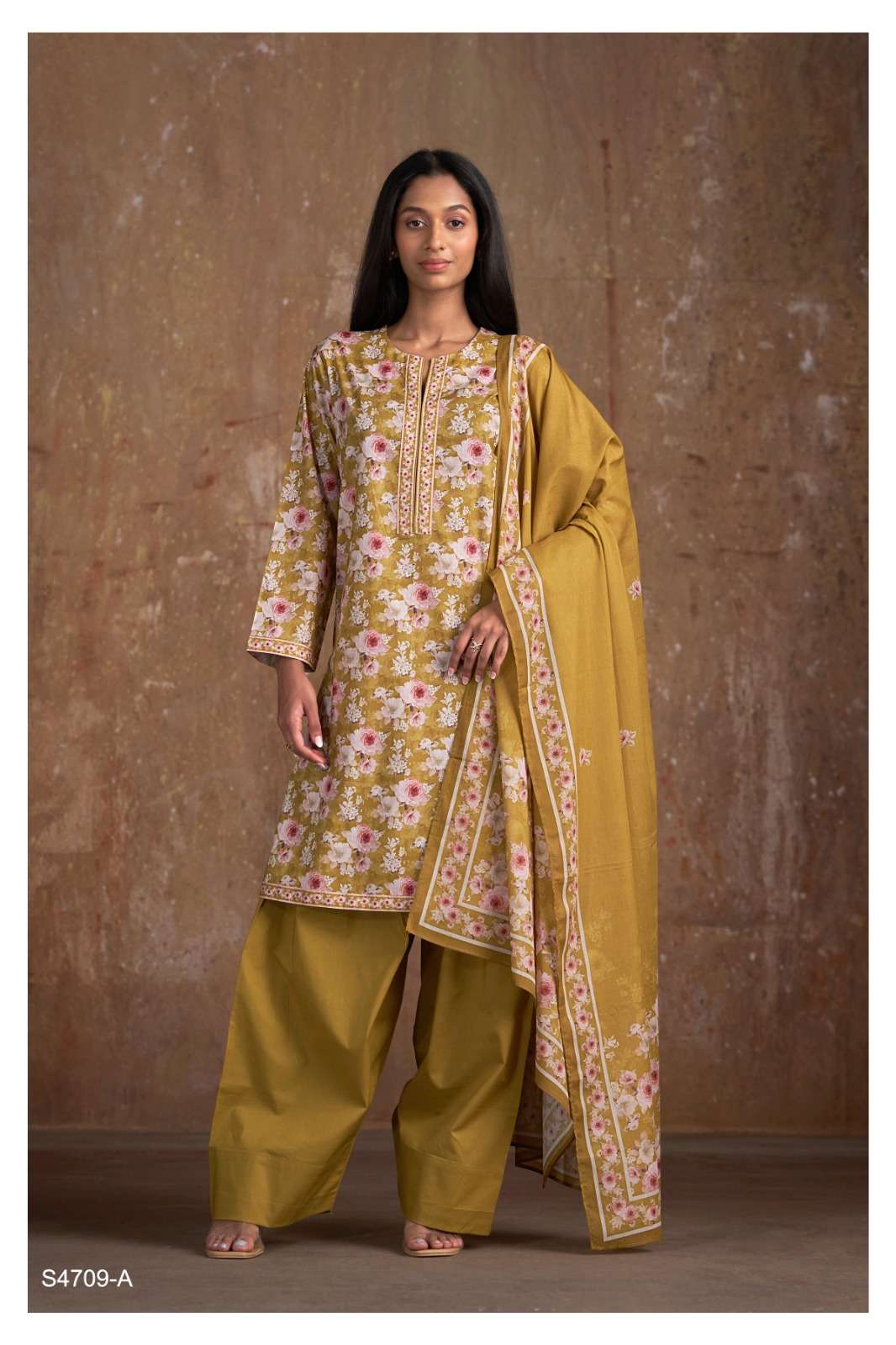 Ganga Fashion Ravina 4709 Dress Material Wholesale Catalogue - Amrah Wholesale
