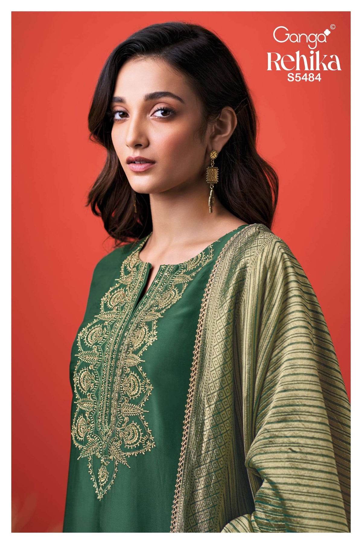 Ganga Fashion Rehika 5484 Pure Bemberg Silk Dress Material