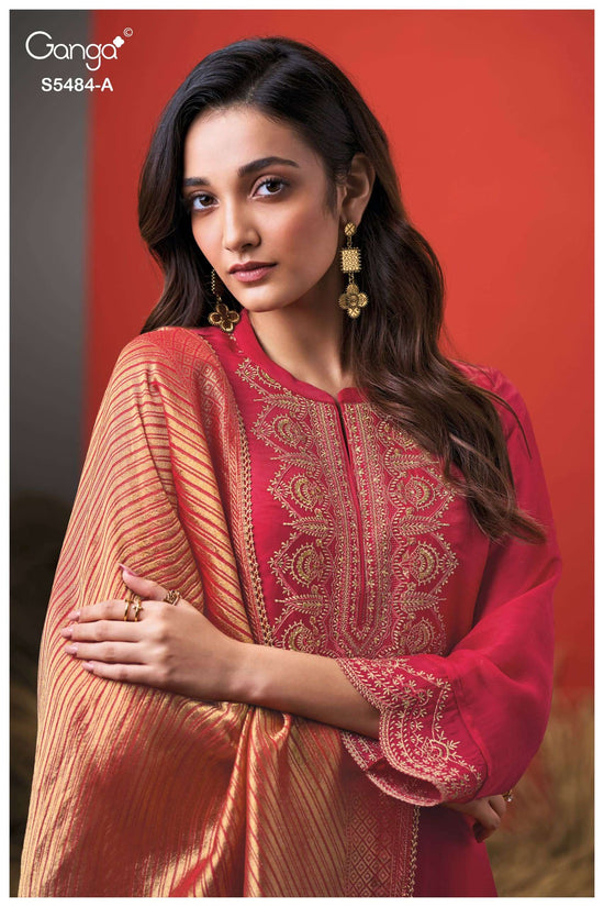 Ganga Fashion Rehika 5484 Pure Bemberg Silk Dress Material