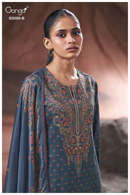 Ganga Fashion Renaya 5099 Cotton Satin Dress Material - Amrah Wholesale