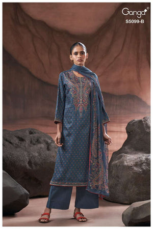 Ganga Fashion Renaya 5099 Cotton Satin Dress Material