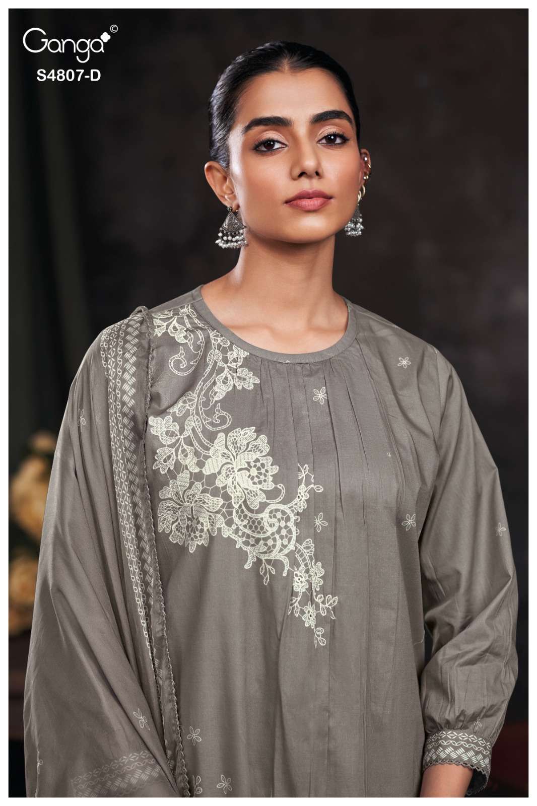 Ganga Fashion Rishvya 4807 Premium Cotton Dress Material - Amrah Wholesale