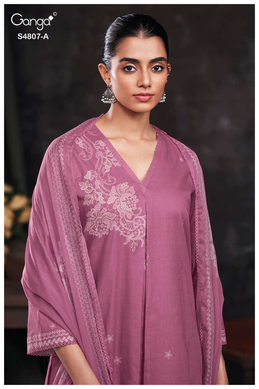 Ganga Fashion Rishvya 4807 Premium Cotton Dress Material - Amrah Wholesale