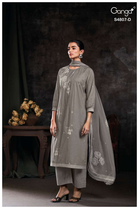 Ganga Fashion Rishvya 4807 Premium Cotton Dress Material - Amrah Wholesale