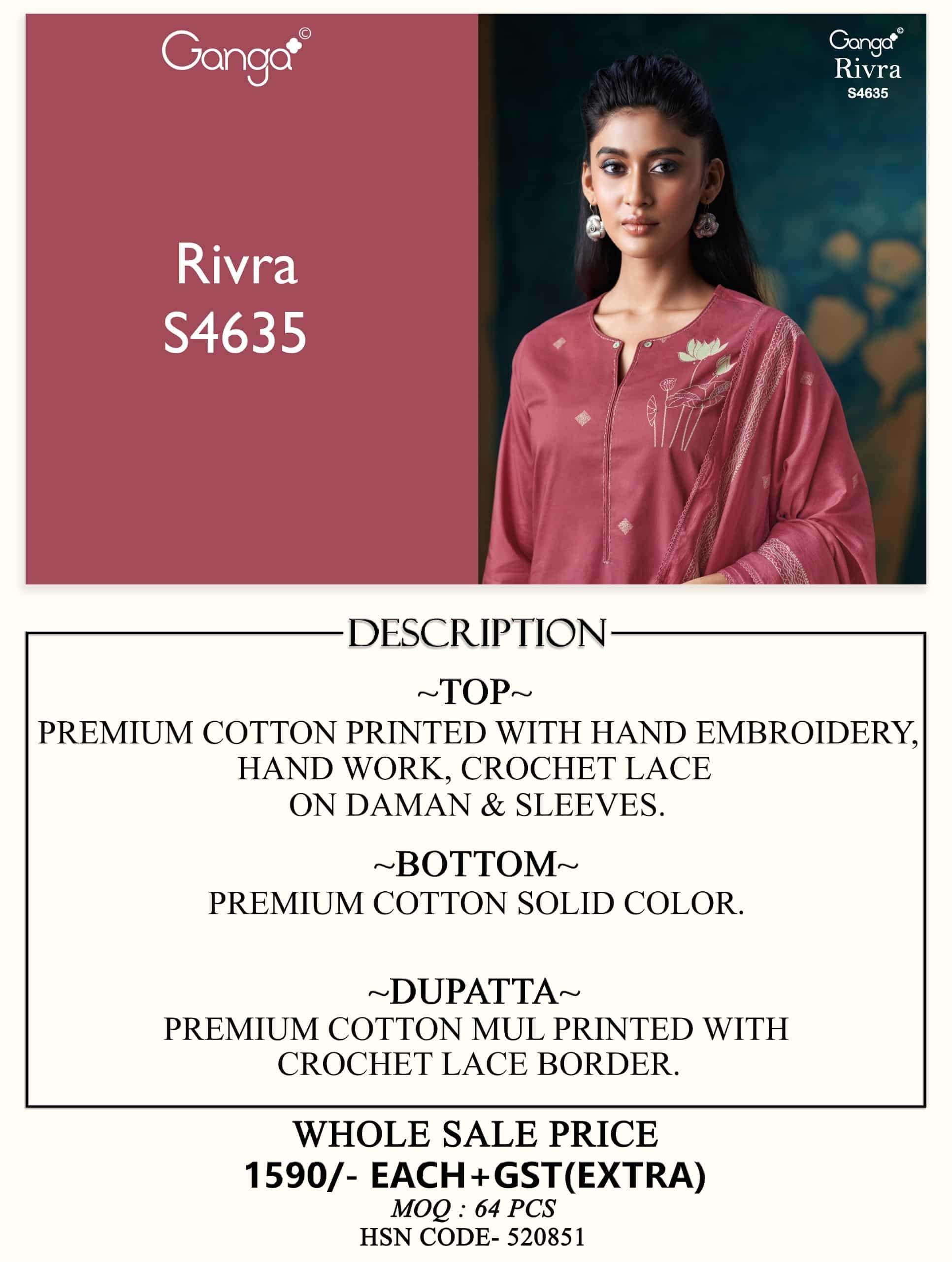Ganga Fashion Rivra 4635 - Amrah Wholesale
