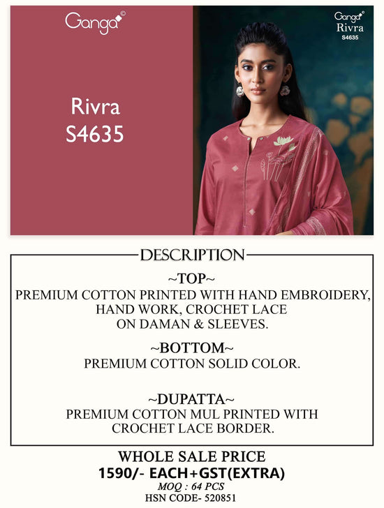Ganga Fashion Rivra 4635 - Amrah Wholesale